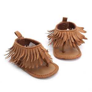 The Baba Co - Tassel Sandals - Tan